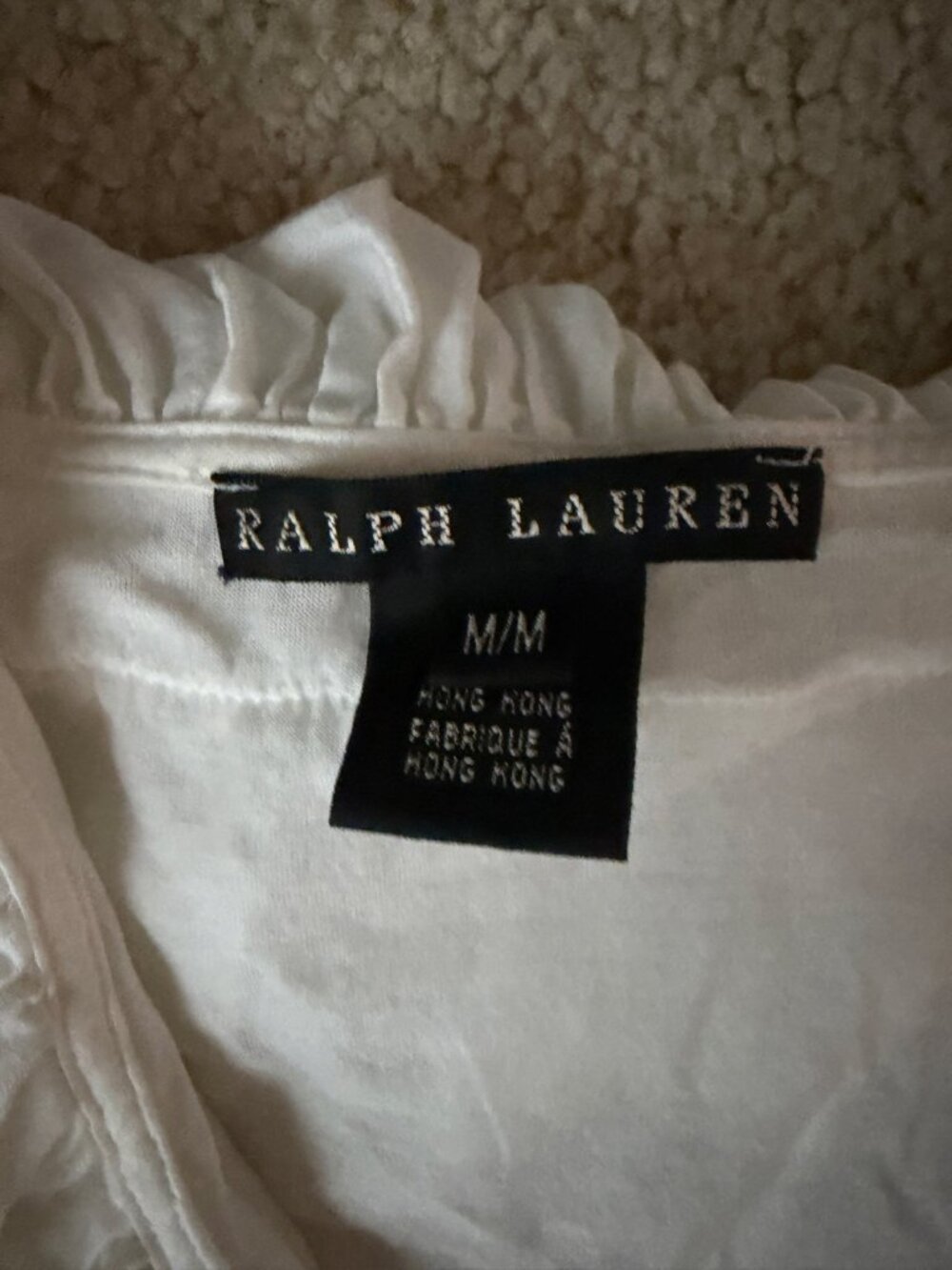 Ralph Lauren Black Label White Ruffle Sleeveless Top – M - Picture 2 of 5
